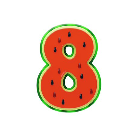 Number 8  3D Icon