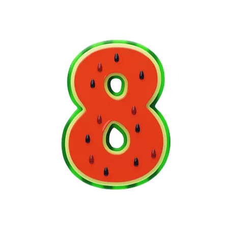 Number 8  3D Icon