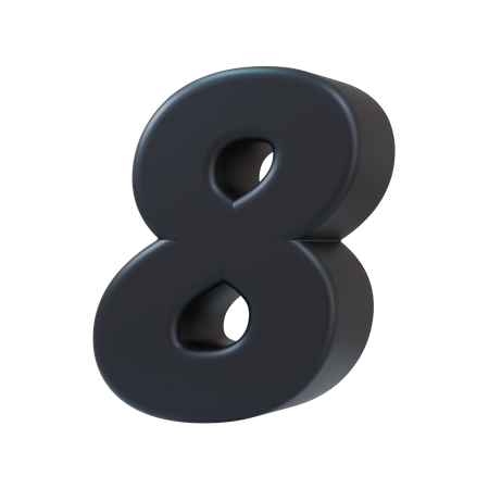 Number 8  3D Icon