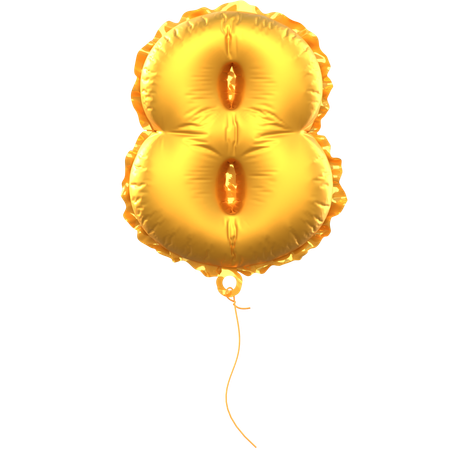 Number 8 Balloon  3D Icon