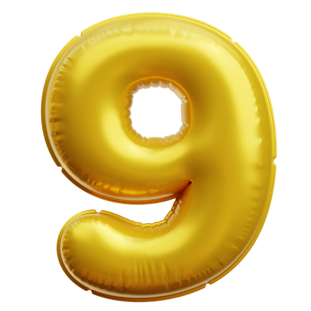 Number 9  3D Icon
