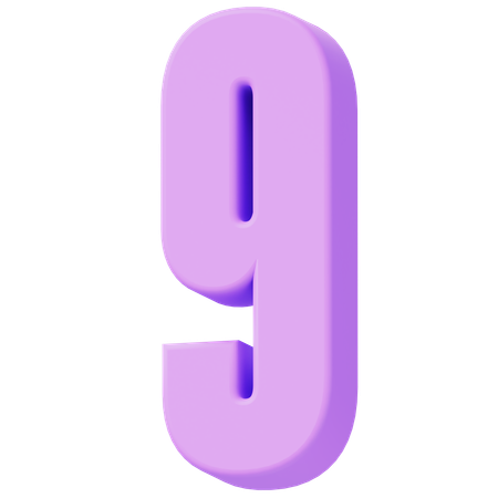 Number 9  3D Icon