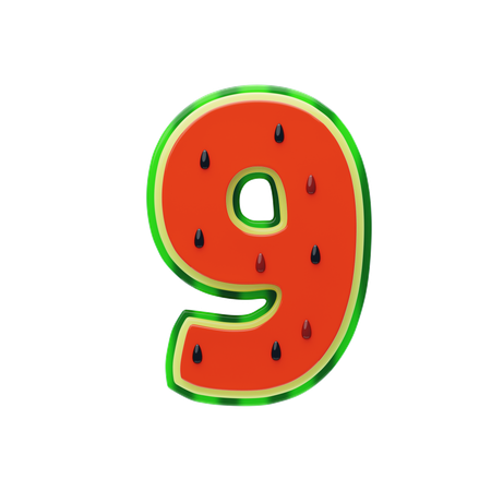 Number 9  3D Icon
