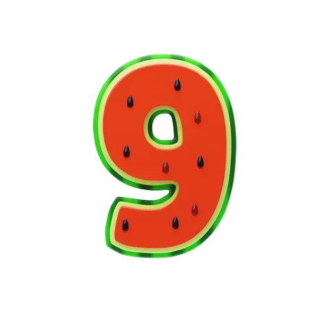 Number 9  3D Icon