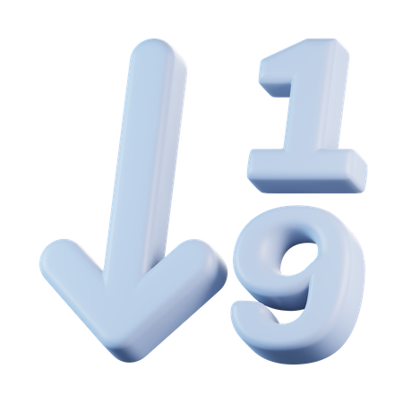 Number Ascending Order  3D Icon