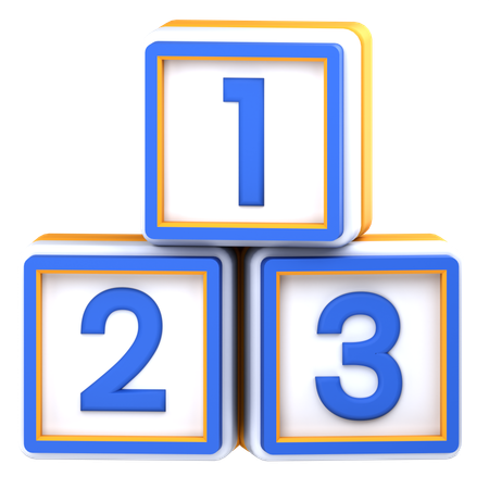 Number Block  3D Icon