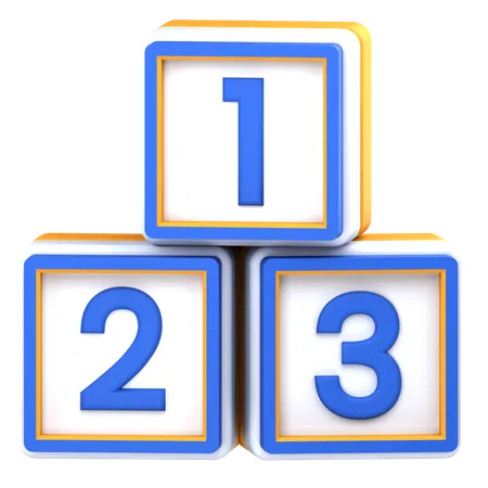 Number Block  3D Icon