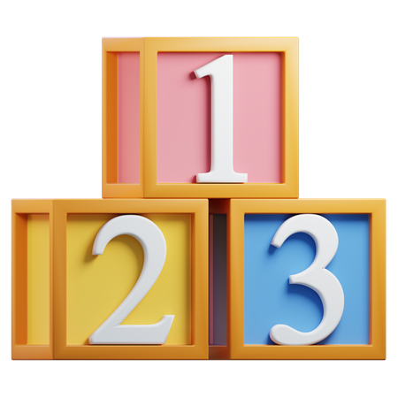 Number Block  3D Icon