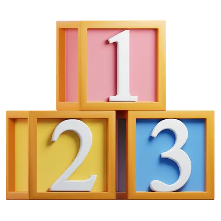 Number Block  3D Icon