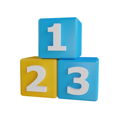 Number Block  3D Icon