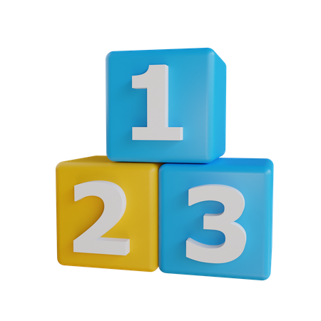 Number Block  3D Icon