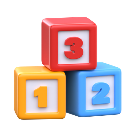 Number Block  3D Icon