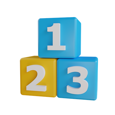 Number Block 3D Icon