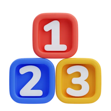Number Blocks  3D Icon