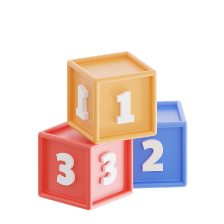 Number Blocks  3D Icon