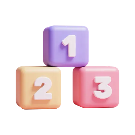 Number Blocks  3D Icon