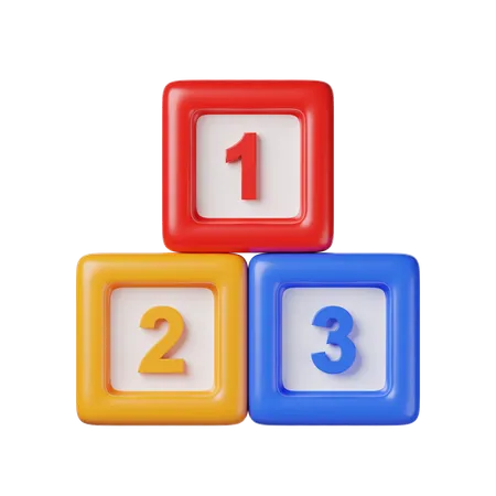 Number Blocks  3D Icon