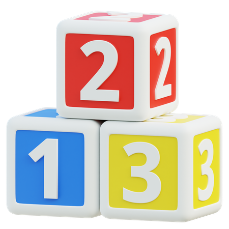 Number Blocks  3D Icon