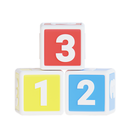 Number Blocks  3D Icon