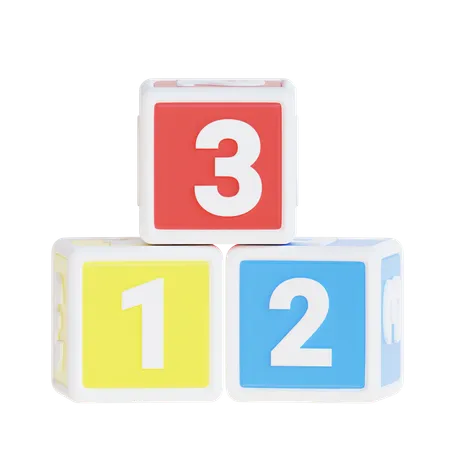 Number Blocks  3D Icon