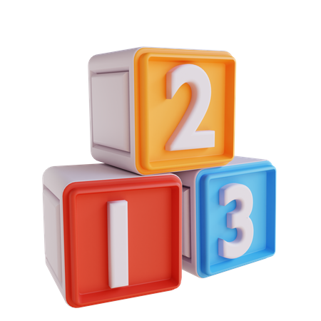 Number Blocks  3D Icon