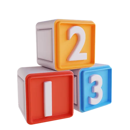 Number Blocks  3D Icon