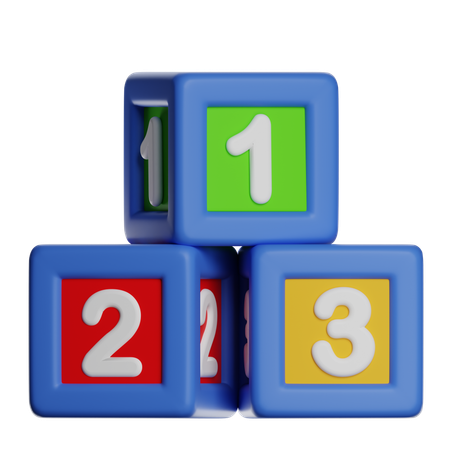 Number Blocks  3D Icon