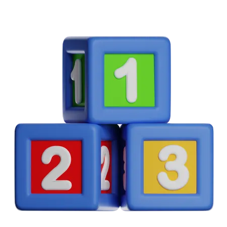 Number Blocks  3D Icon