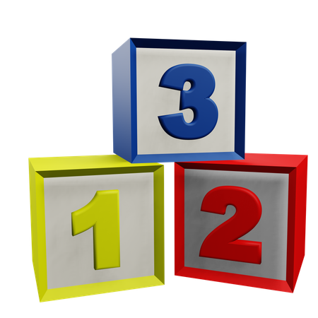 Number Blocks  3D Icon