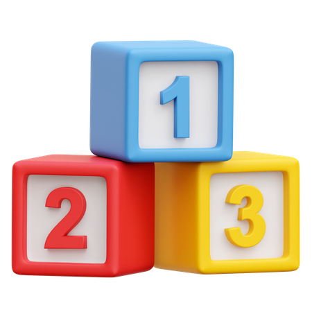 Number Blocks  3D Icon