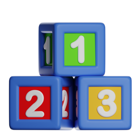 Number Blocks  3D Icon