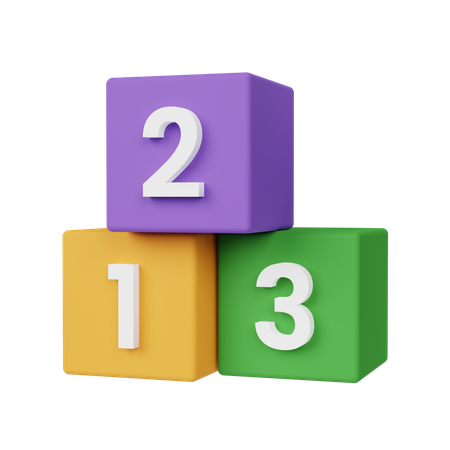 Number Blocks  3D Icon