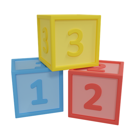 Number Blocks  3D Icon