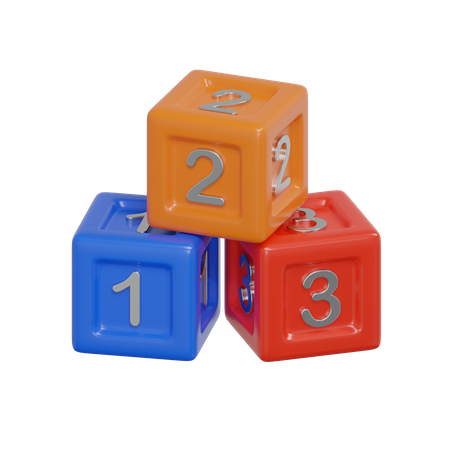 Number Blocks  3D Icon