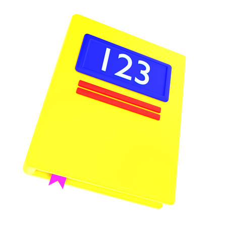 Number book  3D Icon