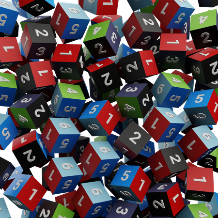 Number Cubes  3D Icon