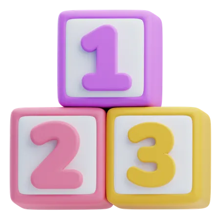 Number Cubes  3D Icon