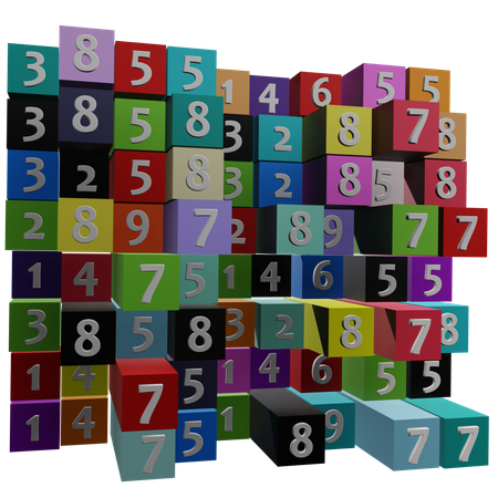 Number Cubes  3D Icon