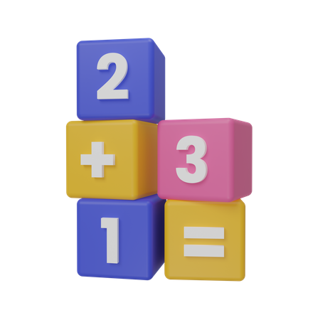 Number Cubes 3D Icon