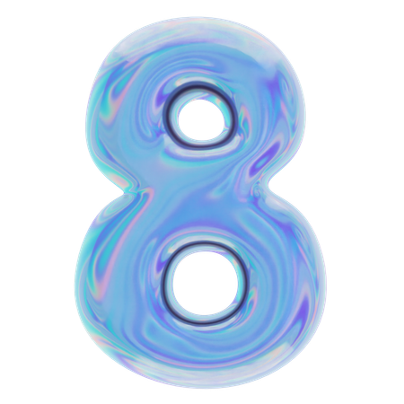 Number Eight  3D Icon