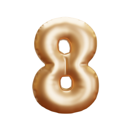 Number Eight  3D Icon