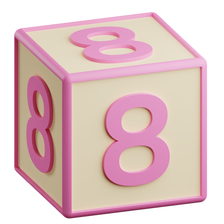 Number Eight  3D Icon