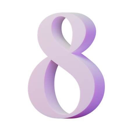 Number Eight  3D Icon