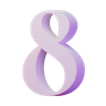number eight 3d logo