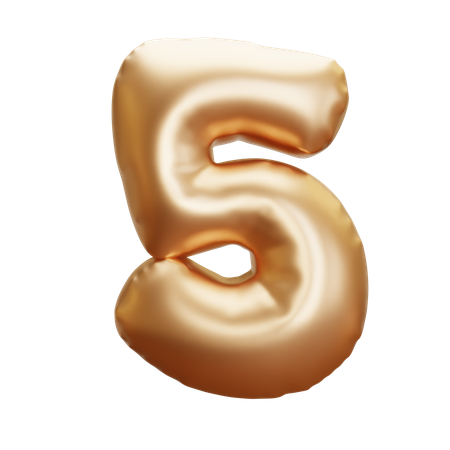 Number Five  3D Icon