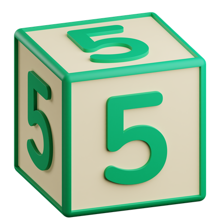 Number Five  3D Icon