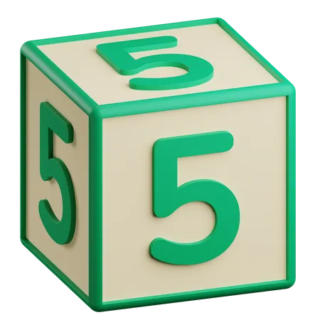 Number Five  3D Icon