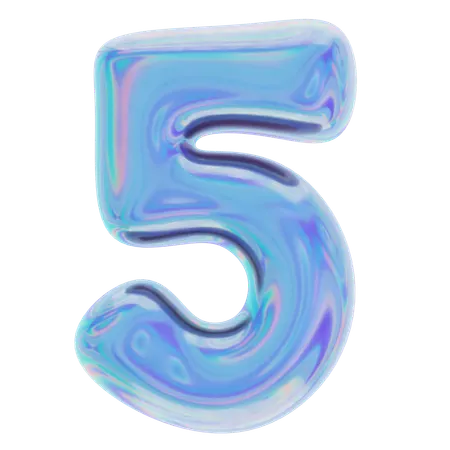 Number Five  3D Icon