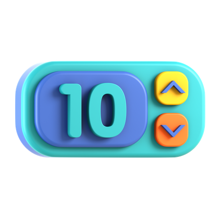 Number Input  3D Icon