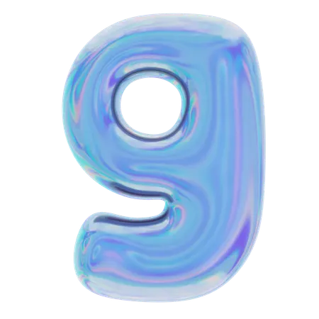 Number Nine  3D Icon